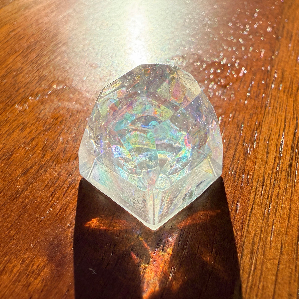 Ice Crystal Handmade Artisan Keycap | Jewel Keycaps Exclusive Gem Profile | 1u
